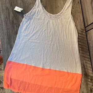 Express gray and hot pink tank